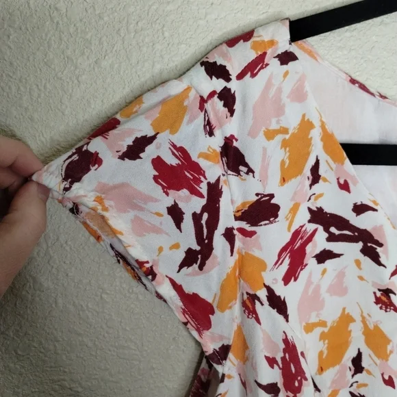 Wayward Fancies eShakti Cap Sleeve V-Neck Midi Dress Size 1X - Picture 2 of 8